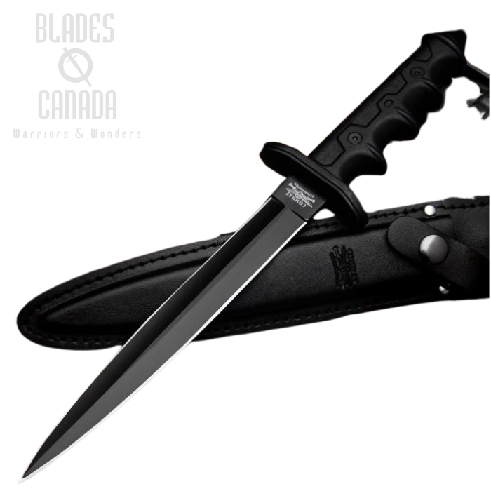 UC Combat Commander V42 Fixed Blade Knife, 1065 HC Steel, Leather Sheath, UC3448